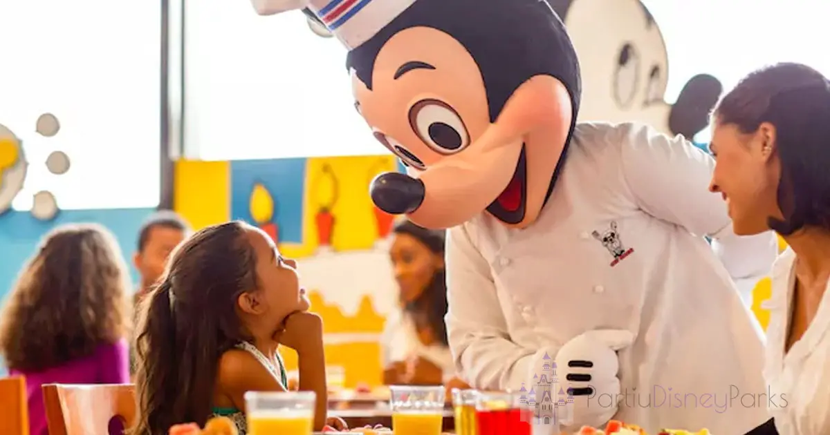 Refeição com crianças na Disney