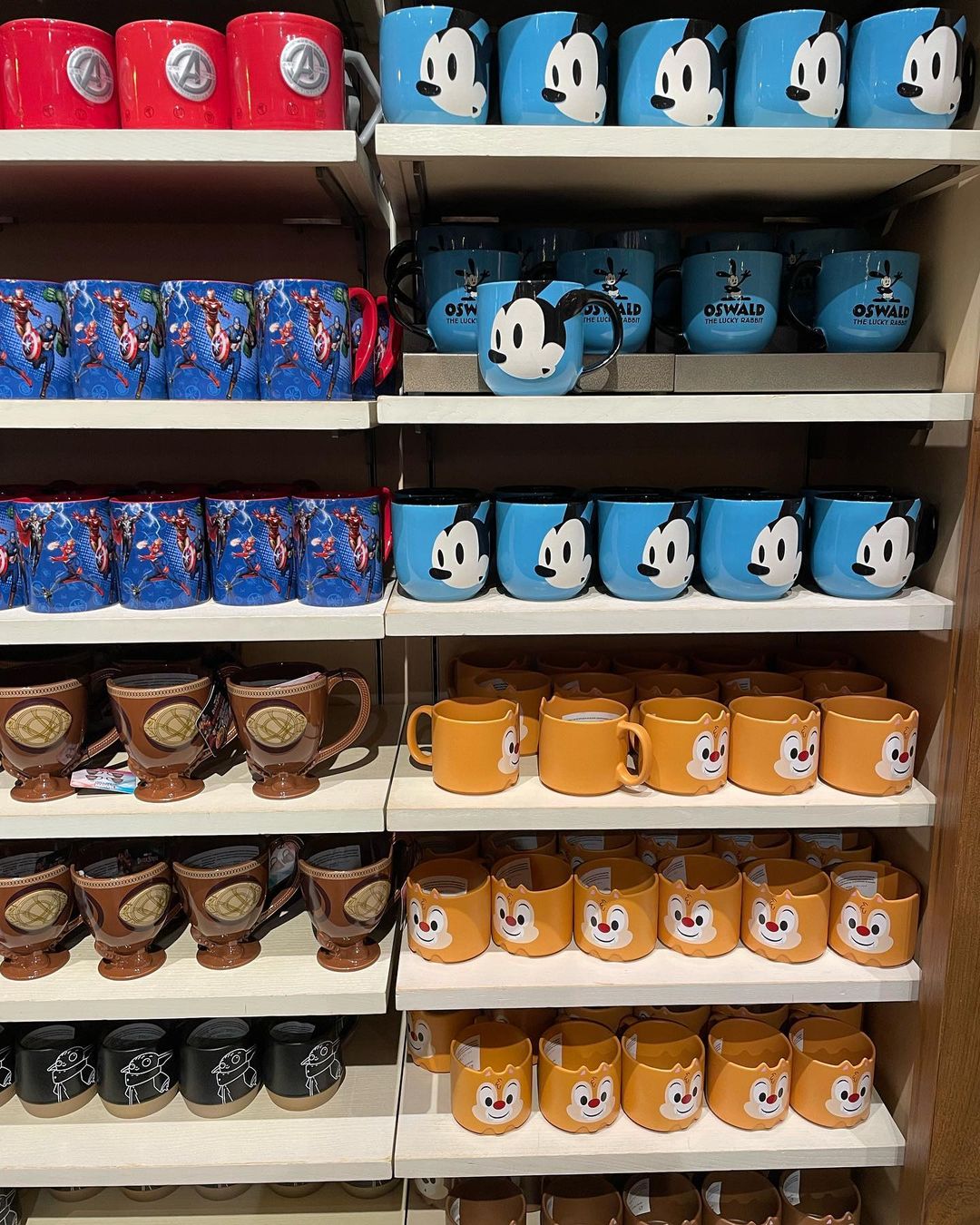 Disney Mugs at World of Disney at Disney Springs