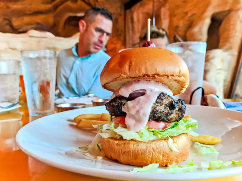 Lamb Burger at Mythos - Universal Studios Restaurant (Islands of Adventure)