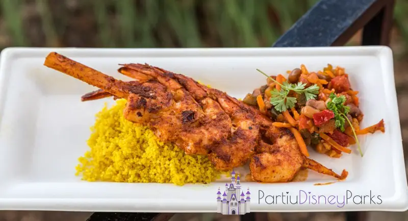 review_africa_epcot_food_wine_Piri Piri Skewered Shrimp with Citrus-scented Couscous