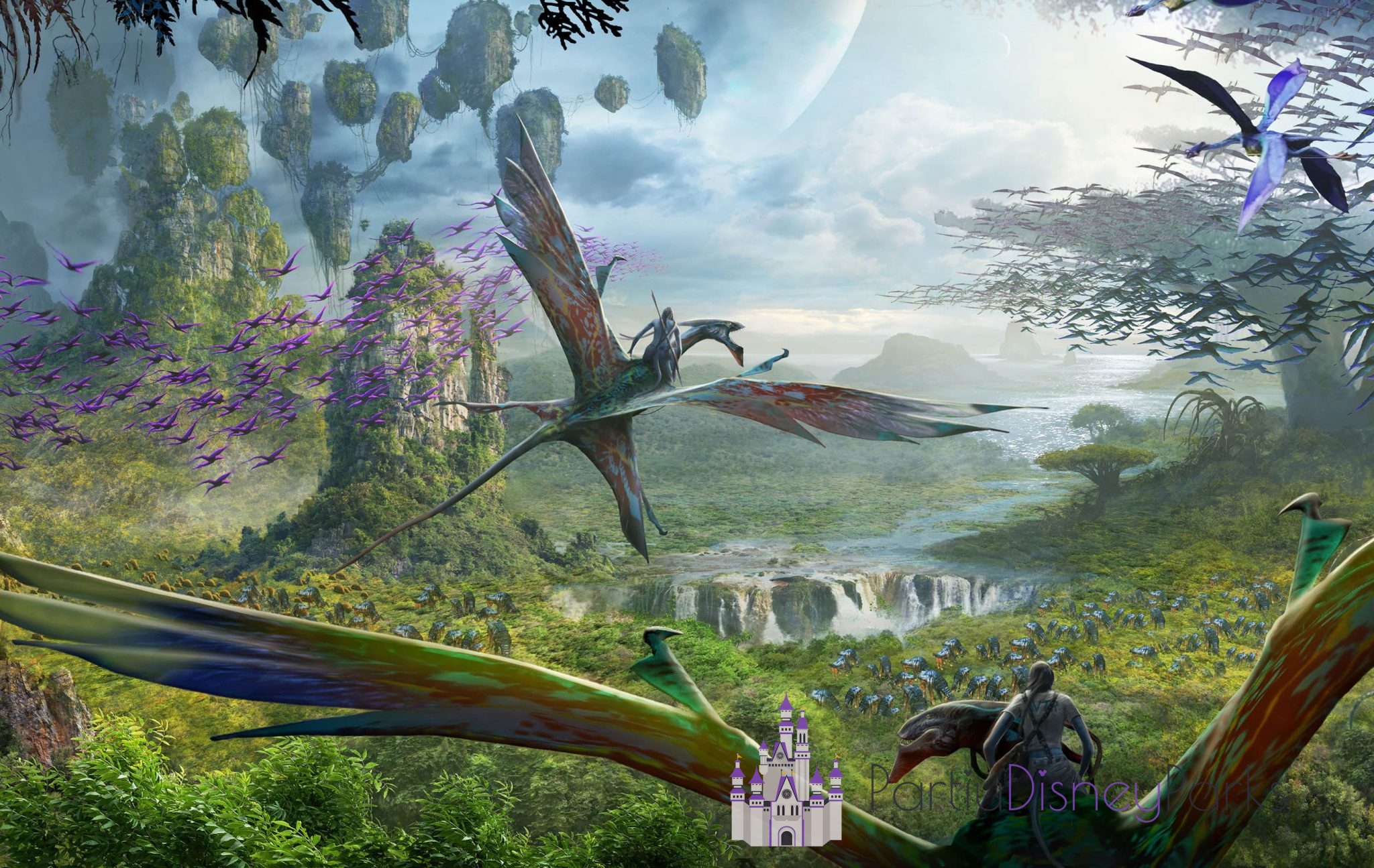 Avatar Flight of Passage attraction on Pandora at Animal Kingdom
