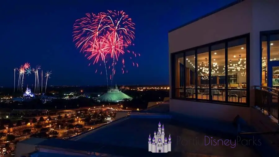 View of the California Grill fireworks show