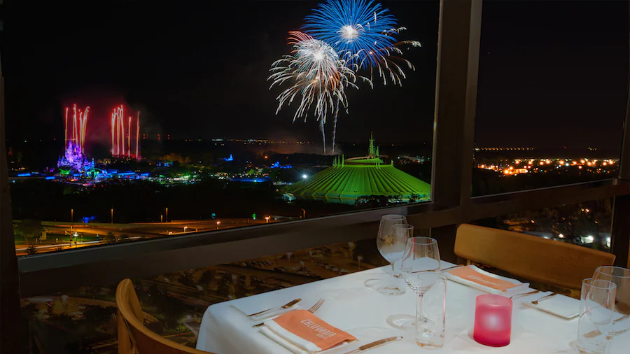 California Grill Restaurant - View of the fireworks show