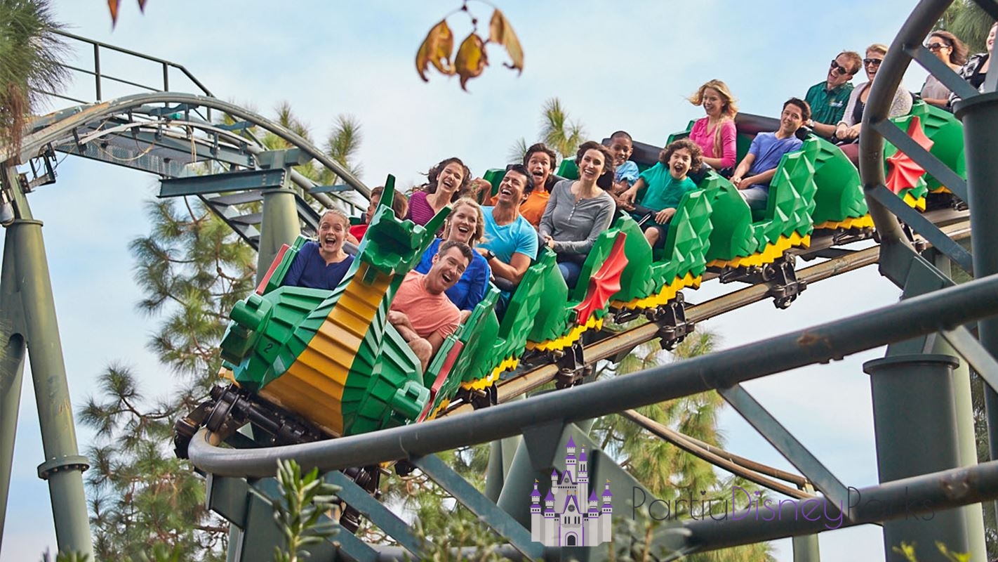 The Dragon roller coaster at Legoland Orlando