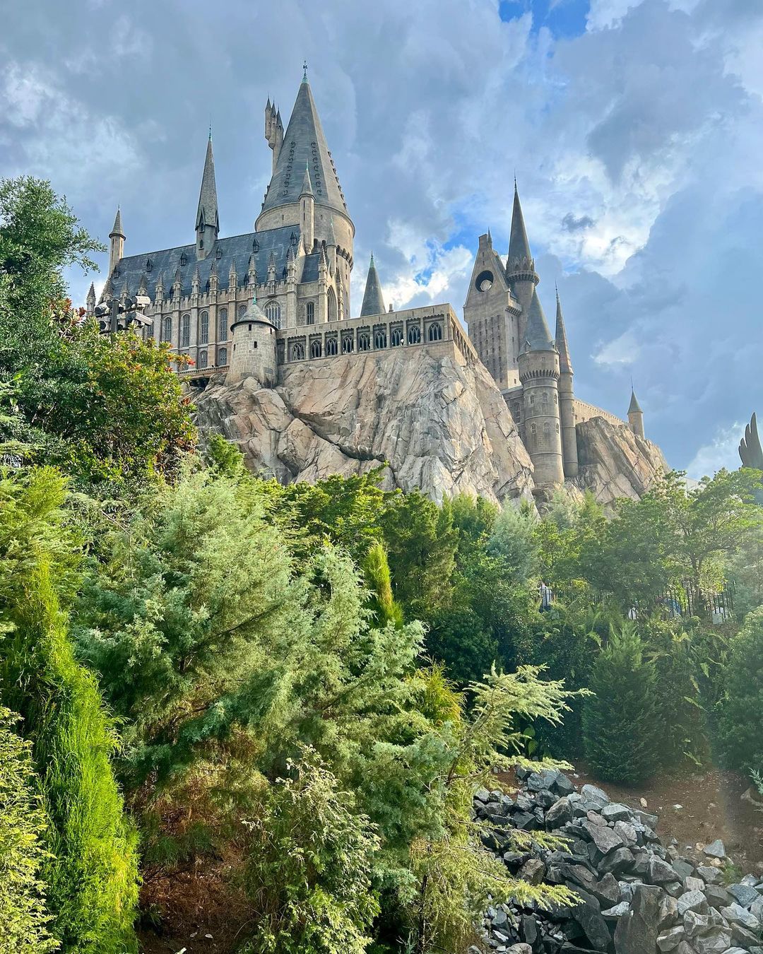 Hogwarts Castle next to Hogsmeade