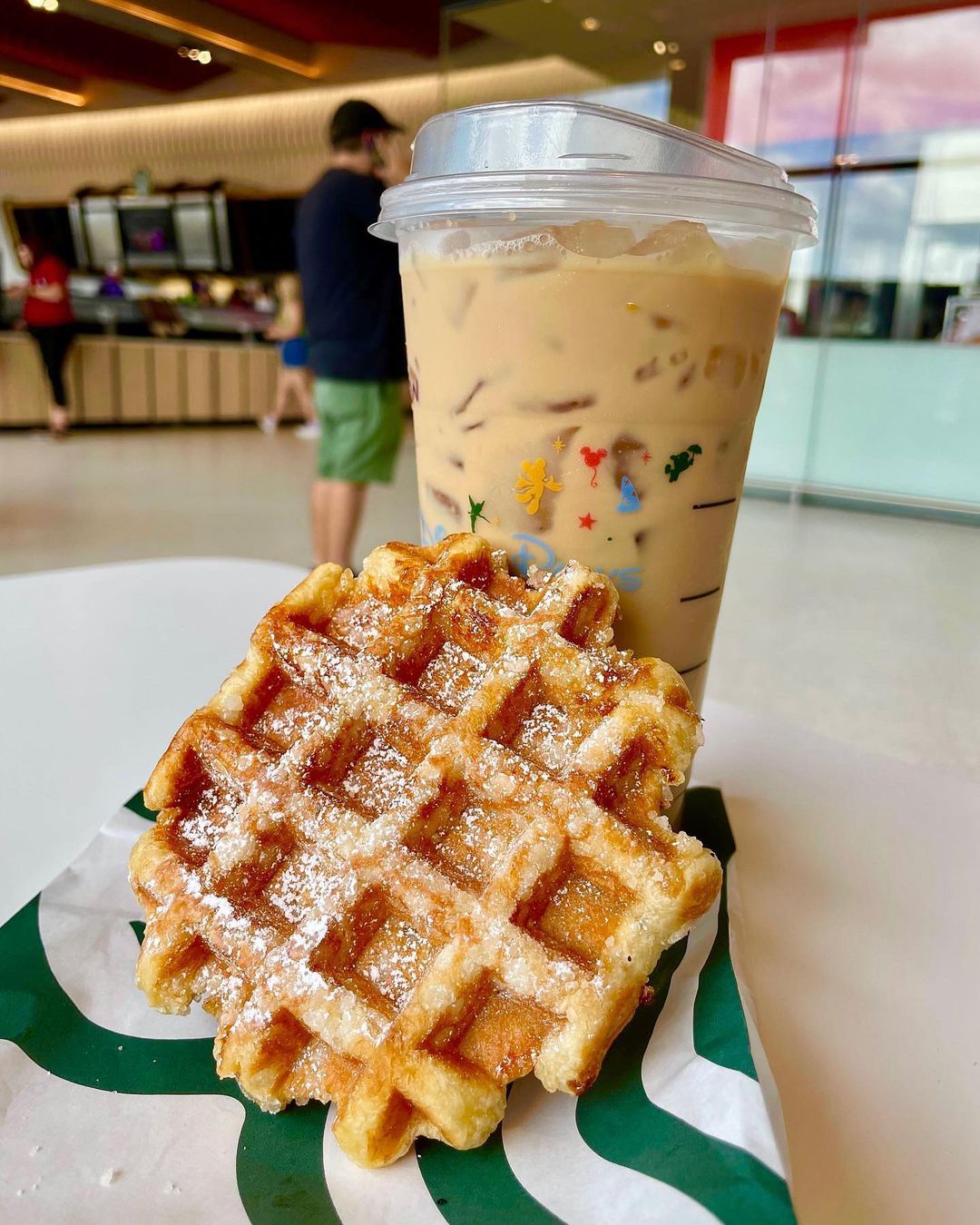 Coffee and Waffle at Connections Cafe - Starbucks from Epcot