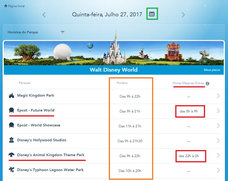 Comment choisir le meilleur jour pour aller dans les parcs Disney - Guide de capture d'écran
