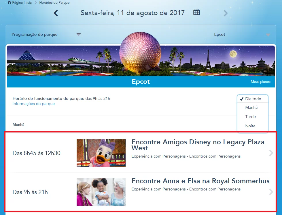 How to Choose the Best Day to Go to Disney Parks - Screenshot Guide