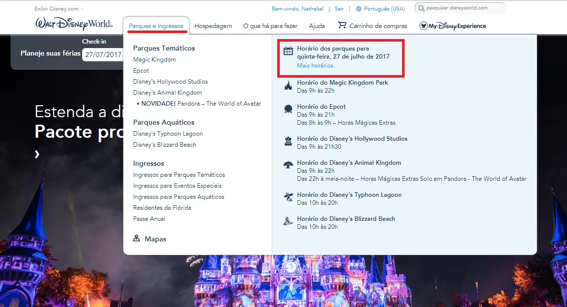 So wählen Sie den besten Tag für einen Besuch in den Disney Parks aus – Screenshot-Anleitung