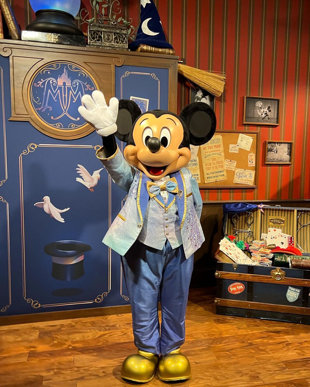 Encontro com o Mickey para foto no Magic Kingdom