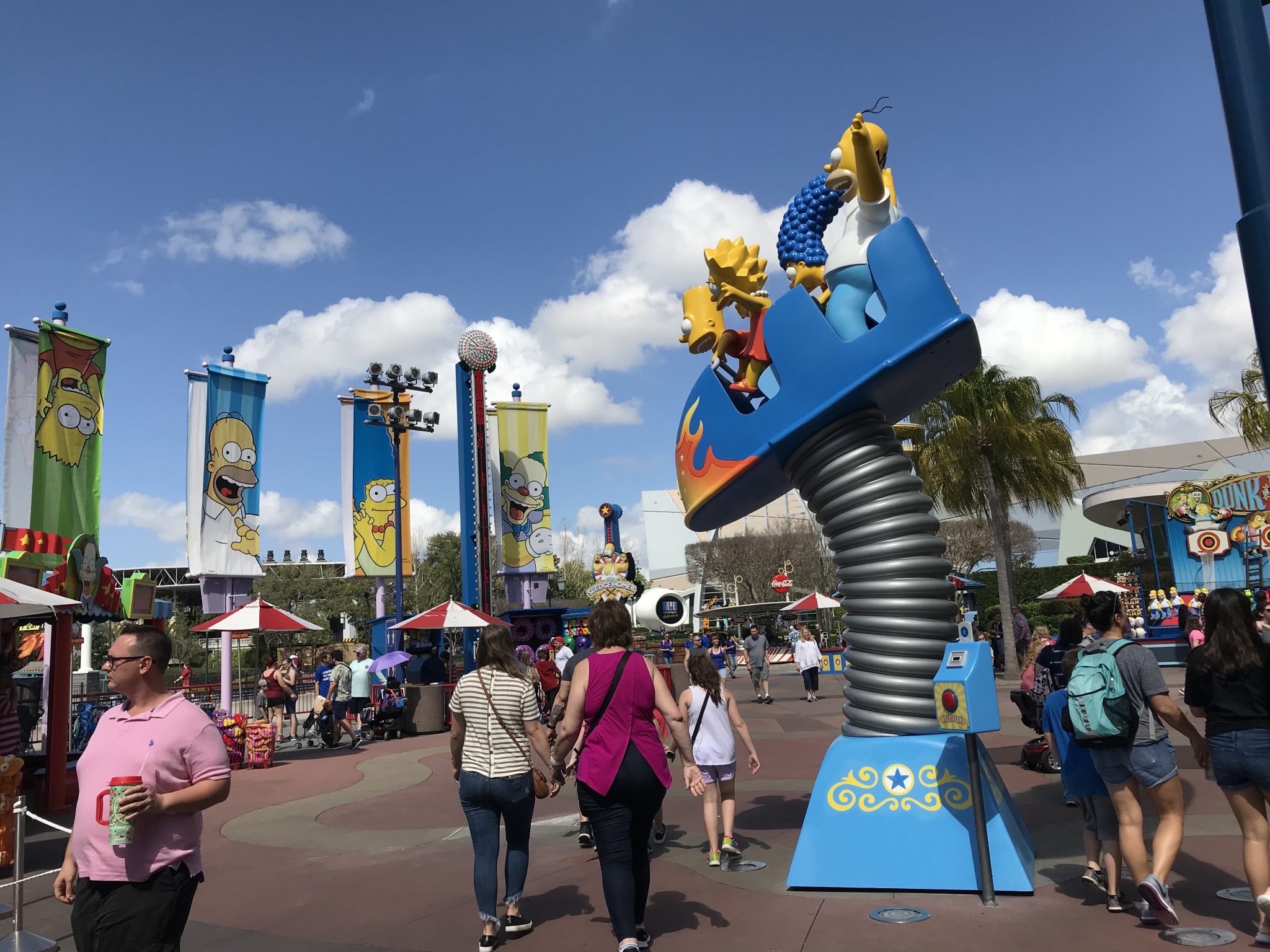 Springfield em Orlando, área destinada totalmente aos Simpsons. Foto: Divulgação/Fernanda De Rosa
