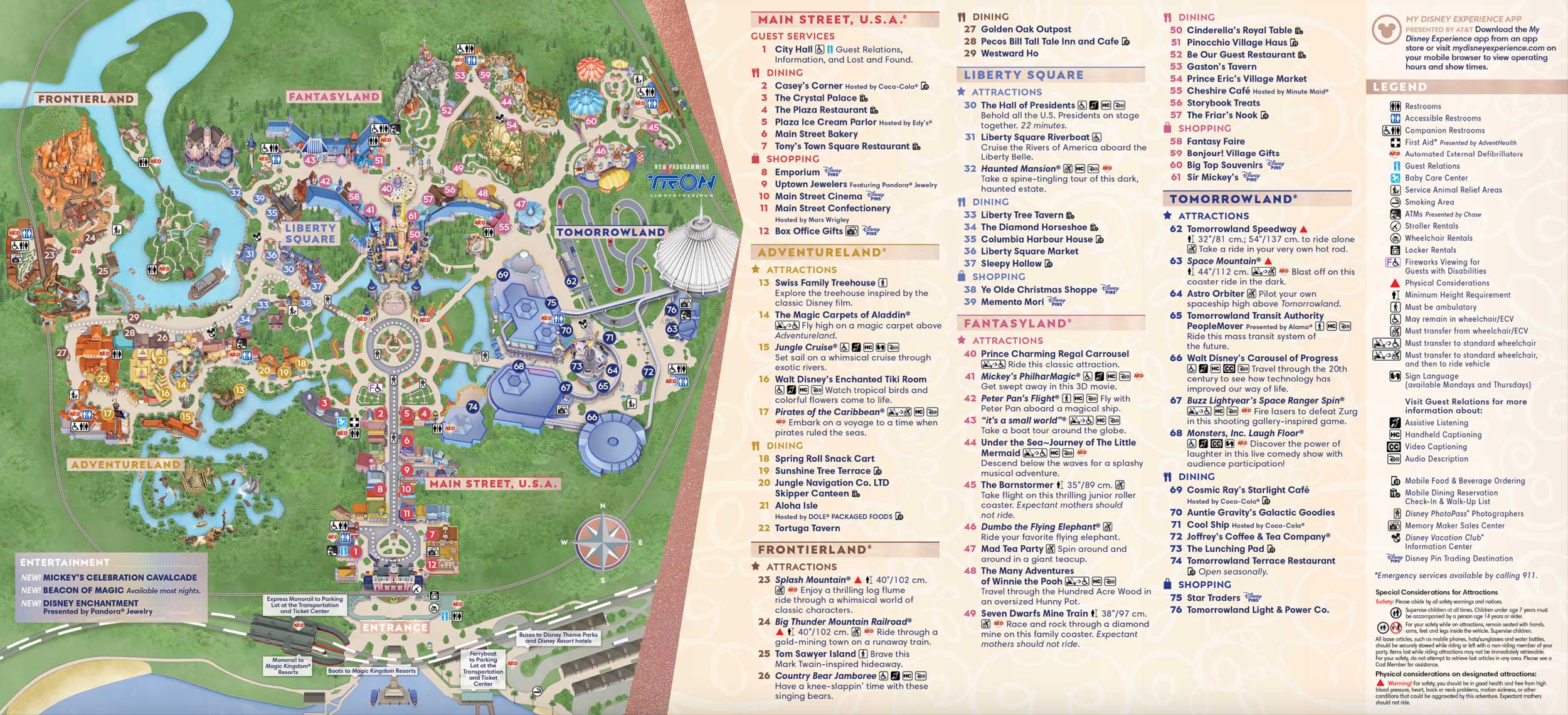 Mapa Magic Kingdom Map 
