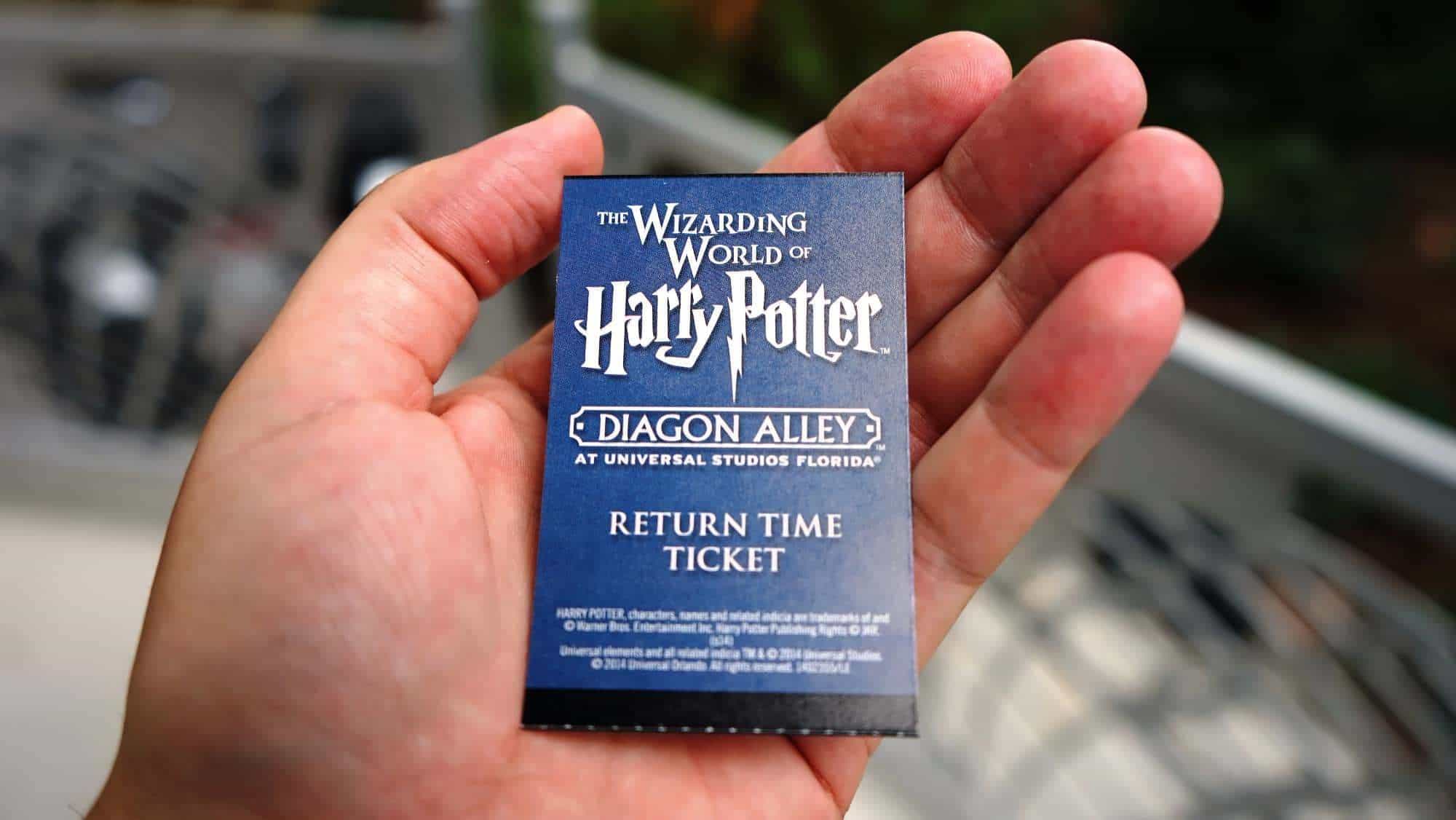 Harry Potter - Return Time Ticket (Utilizado durante abertura da área)