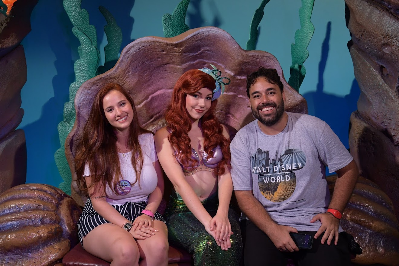 Ariel no Ariel's Grotto no Magic Kingdom - Personagens da Disney nos Parques