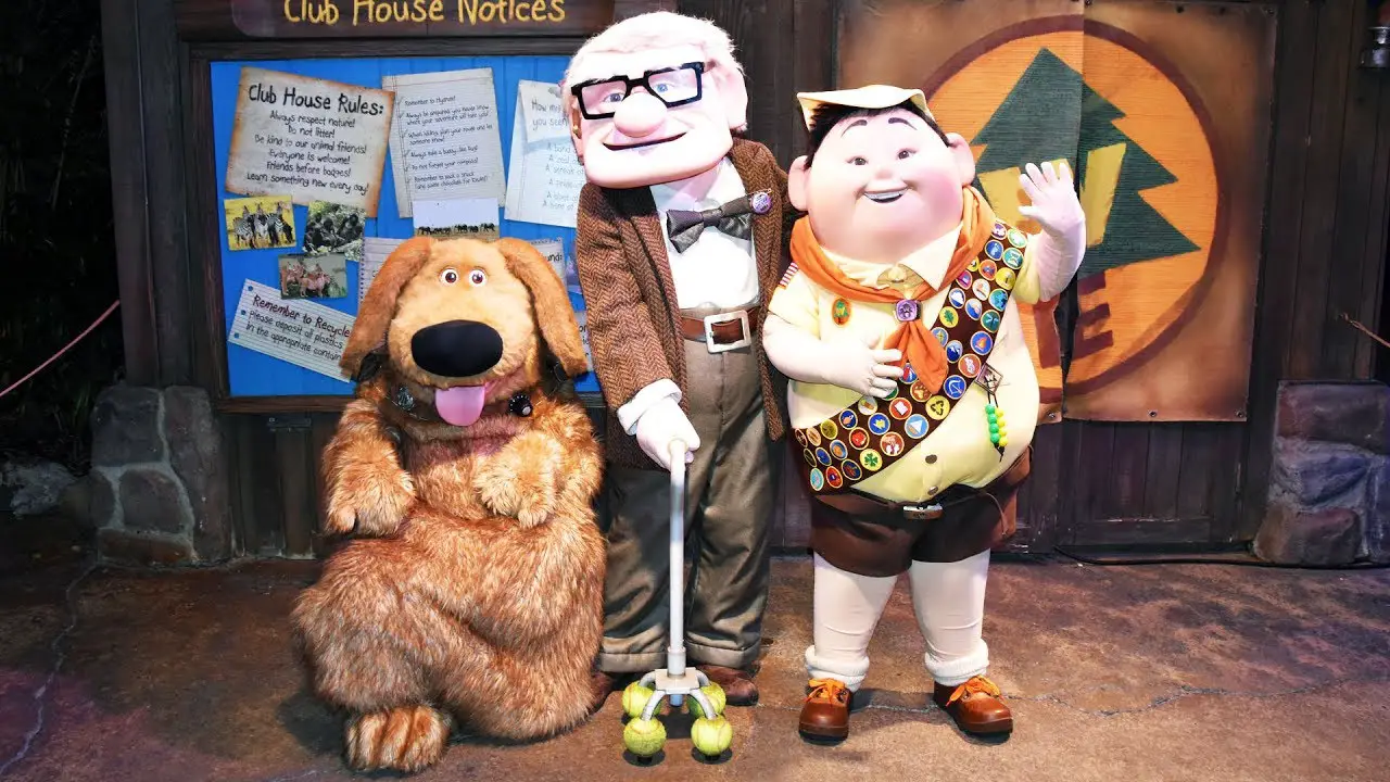 Carl, Dug e Russell - Personagens nos Parques da Disney