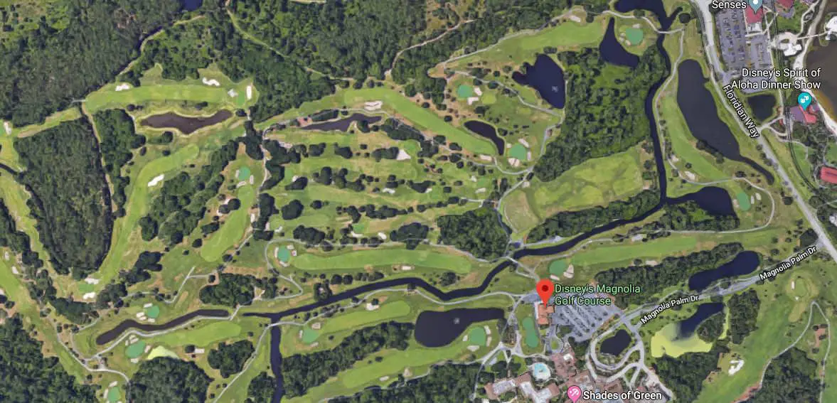 Magnolia Golf Course - Carte à côté des Shades of Green