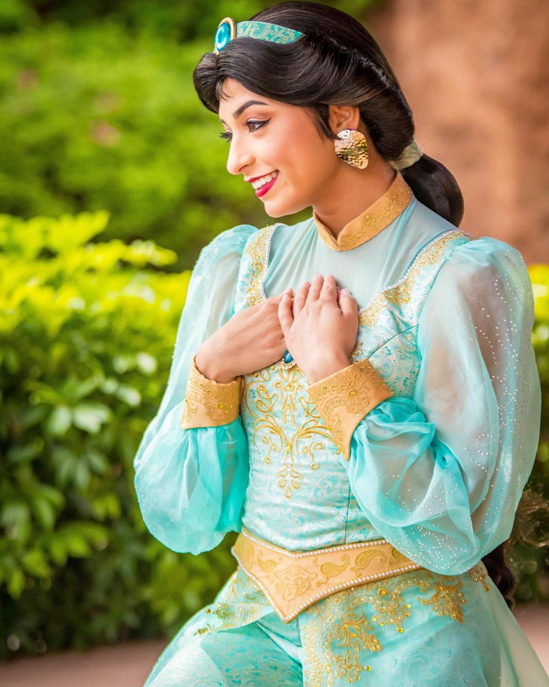 Princesa Jasmine en el Pabellón de Marruecos en Epcot para Photo