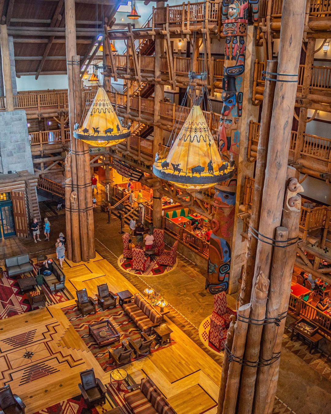 Lobby do Disney's Wilderness Lodge