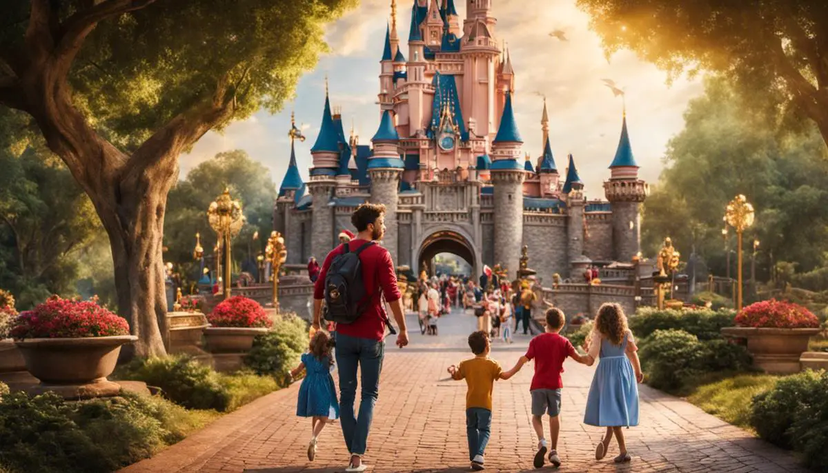 Image montrant une famille s'amusant dans un parc Disney