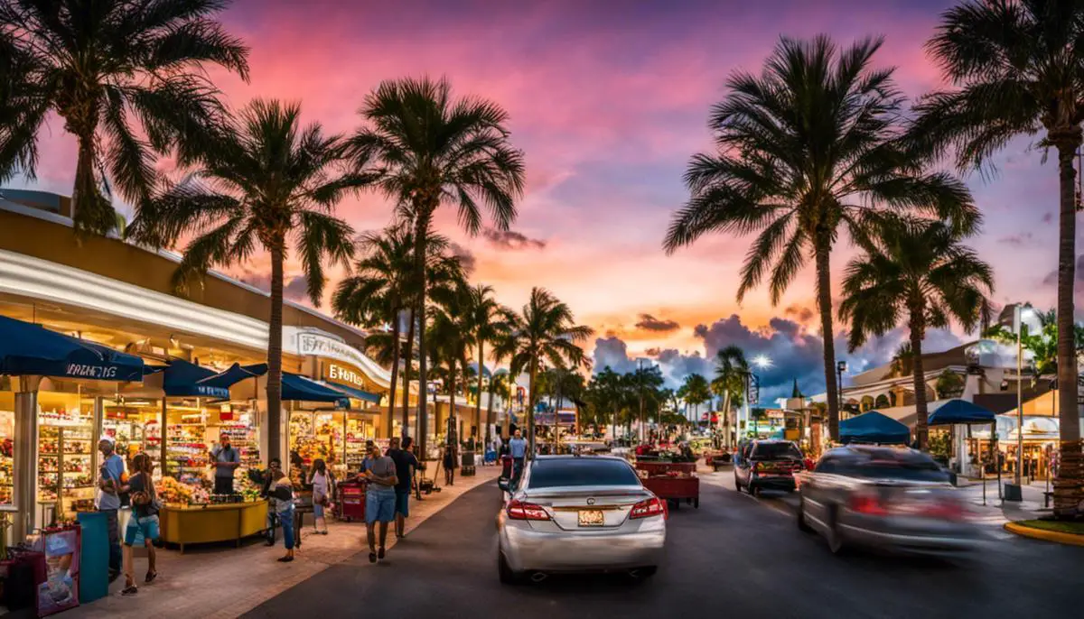 Image de gens faisant du shopping en Floride